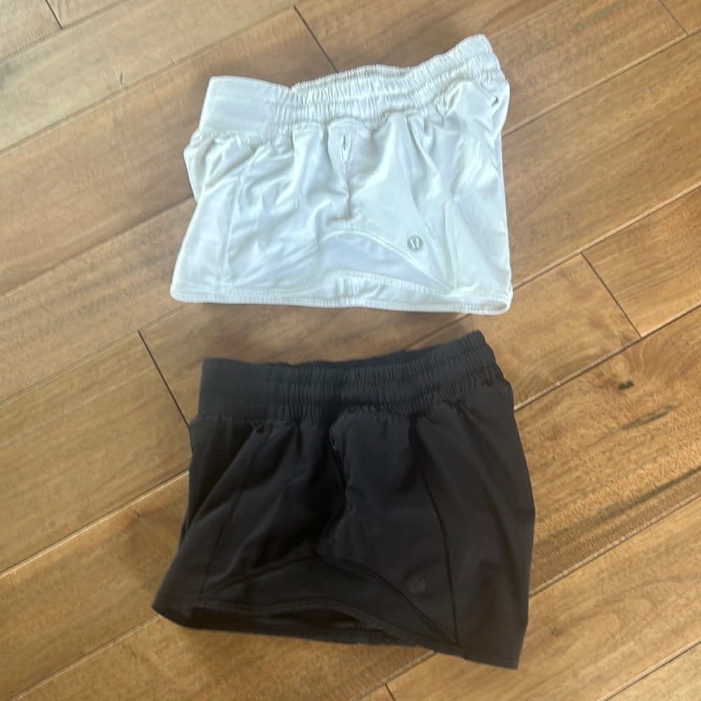 Two Lululemon Hotty Hot shorts - size 2
